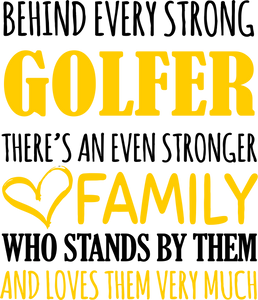 Strong Golfer T-ShirtBehind every, family, golf, golfer, Golfing, Ladies, Mens, strong, Unisex