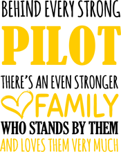 Load image into Gallery viewer, Strong Pilot T-Shirtairplane, Behind every, family, Ladies, Mens, pilot, strong, Unisex
