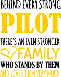 Strong Pilot T-Shirtairplane, Behind every, family, Ladies, Mens, pilot, strong, Unisex