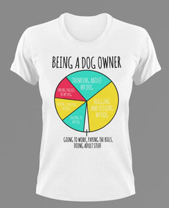 Being A Dog Owner Chart T-Shirtanimals, dog, Ladies, Mens, pets, Unisex