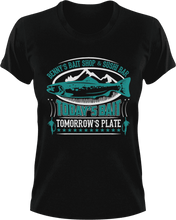 Load image into Gallery viewer, Benny&#39;s bait shop and sushi bar T-Shirtdad, Dad Jokes, fatherhood, Fathers day, fishing, Ladies, Mens, Unisex
