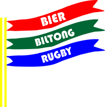 Load image into Gallery viewer, Bier Biltong Rugby Afrikaans T-Shirtafrikaans, beer, bier, biltong, Ladies, Mens, rugby, Unisex
