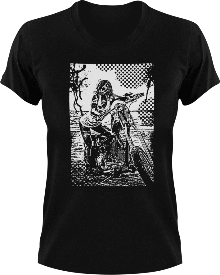 Biker Girl T-Shirtbike, biker, biking, Ladies, Mens, motorcycles, Unisex