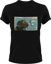 Load image into Gallery viewer, Black Lab T-Shirtdog, Ladies, Mens, picture, Unisex
