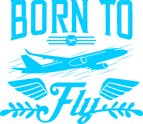 Born To Fly Novelty T-Shirtairplane, aviation, fly, flying, Ladies, Mens, plane, Unisex