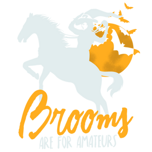 Brooms Are For Amateurs T-Shirtbrooms, Halloween, Ladies, Mens, Unisex