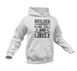 Builder Caution Flying Tools Hoodie