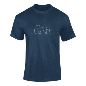 Bulldog Heartbeat Novelty T-Shirtbulldog, cute, dog, dogs, heartbeat, hearts, Ladies, Mens, pets, Unisex