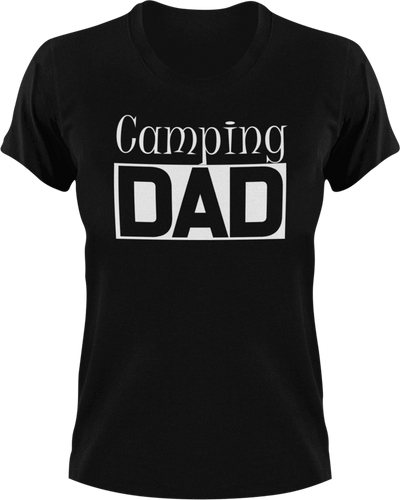 Camping DAD T-ShirtAdventure, Awesome, camper, campfire, camping, cool dad, dad, Ladies, Mens, Unisex
