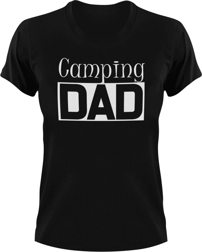 Camping DAD T-ShirtAdventure, Awesome, camper, campfire, camping, cool dad, dad, Ladies, Mens, Unisex