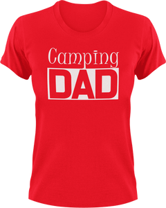 Camping DAD T-ShirtAdventure, Awesome, camper, campfire, camping, cool dad, dad, Ladies, Mens, Unisex