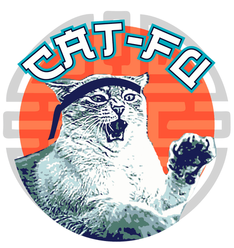 Cat Fu T-Shirtanimals, cat, Ladies, Mens, pets, Unisex