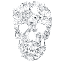 Load image into Gallery viewer, Cat skull Hoodie
