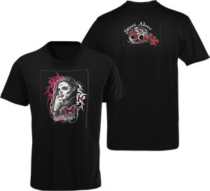 Catrina Black Back And Front T-ShirtLadies, Mens, Unisex