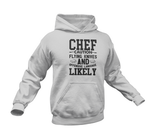 Chef Caution Flying Knives Hoodie
