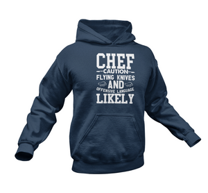 Chef Caution Flying Knives Hoodie