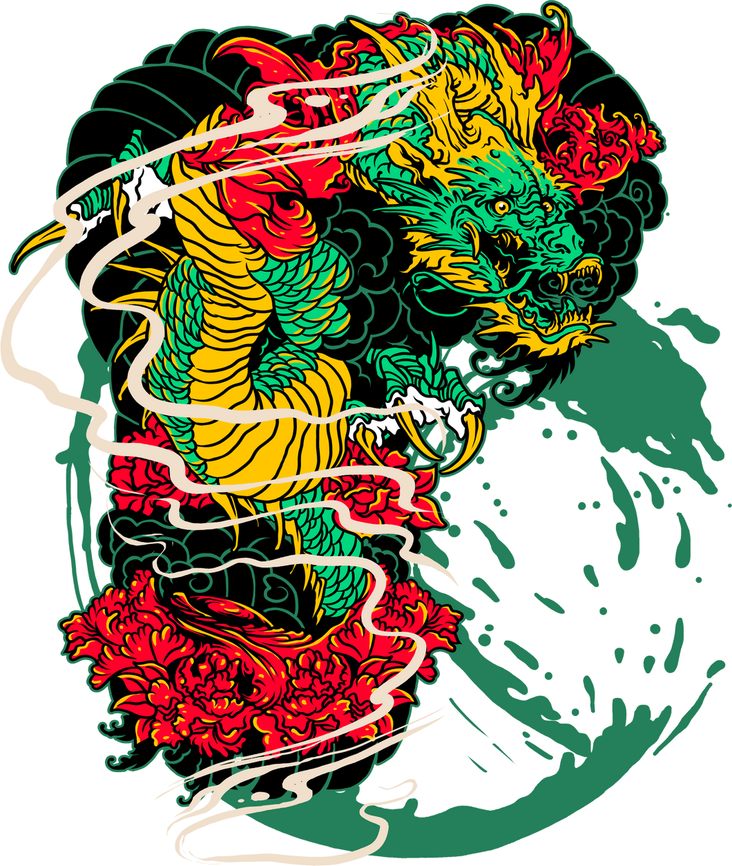 Chinese Dragon T-Shirtchinese, dragon, fantasy, Ladies, Mens, Unisex