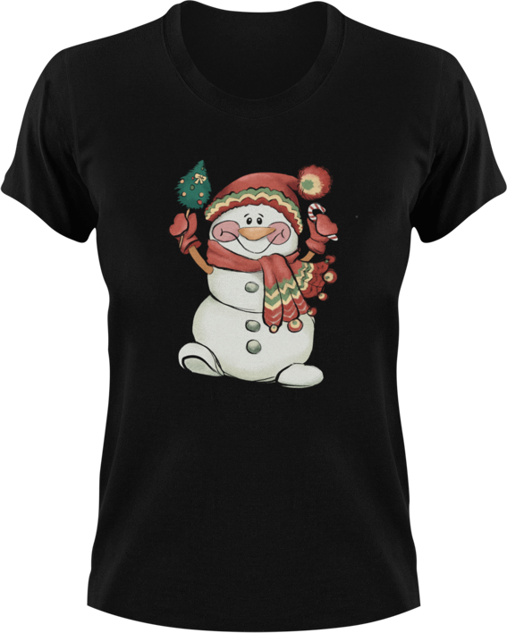 Christmas Snowman T-Shirtanimal, animals, christmas, Ladies, Mens, Snowman, Unisex
