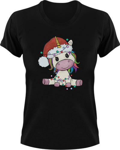 Christmas Unicorn T-Shirtanimal, animals, christmas, fantasy, Ladies, Mens, unicorn, Unicorns, Unisex