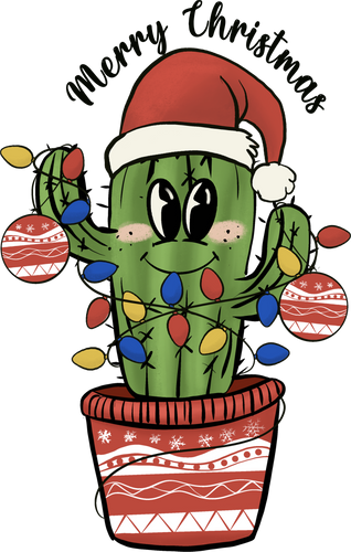 Christmas Cactus T-Shirtcactus, christmas, Ladies, Mens, plant, Unisex