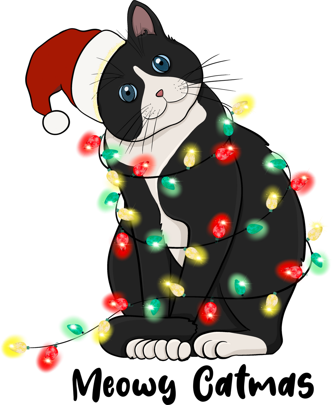 Christmas Cat T-Shirtanimal, animals, cat, christmas, Ladies, Mens, Merry Christmas, pets, Unisex