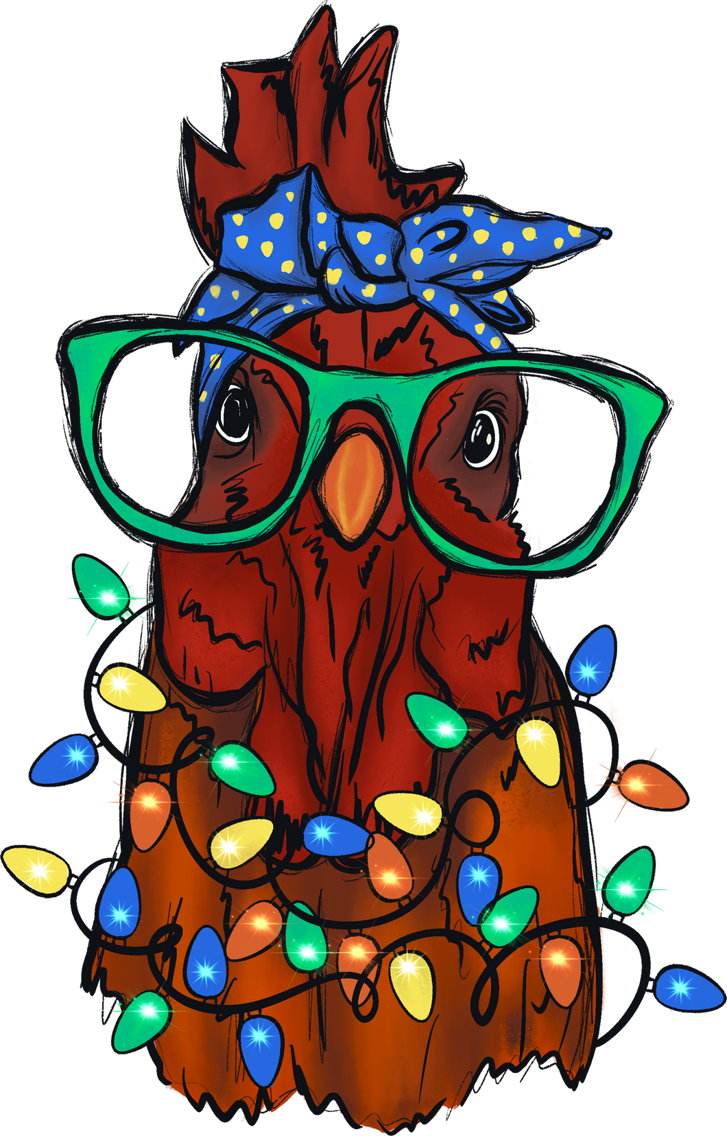 Christmas Chicken T-Shirtanimal, animals, chickens, christmas, Ladies, Mens, Unisex