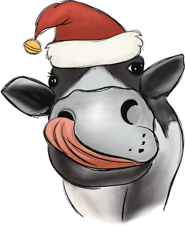 Christmas Cow T-Shirtanimal, animals, christmas, cows, Ladies, Mens, Unisex