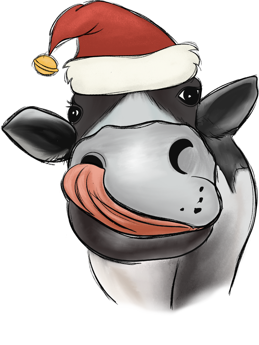 Christmas Cow T-Shirtanimal, animals, christmas, cows, Ladies, Mens, Unisex