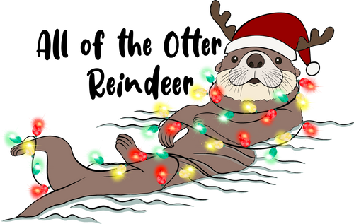Christmas Otter T-Shirtanimal, animals, christmas, Ladies, Mens, Merry Christmas, otter, Unisex
