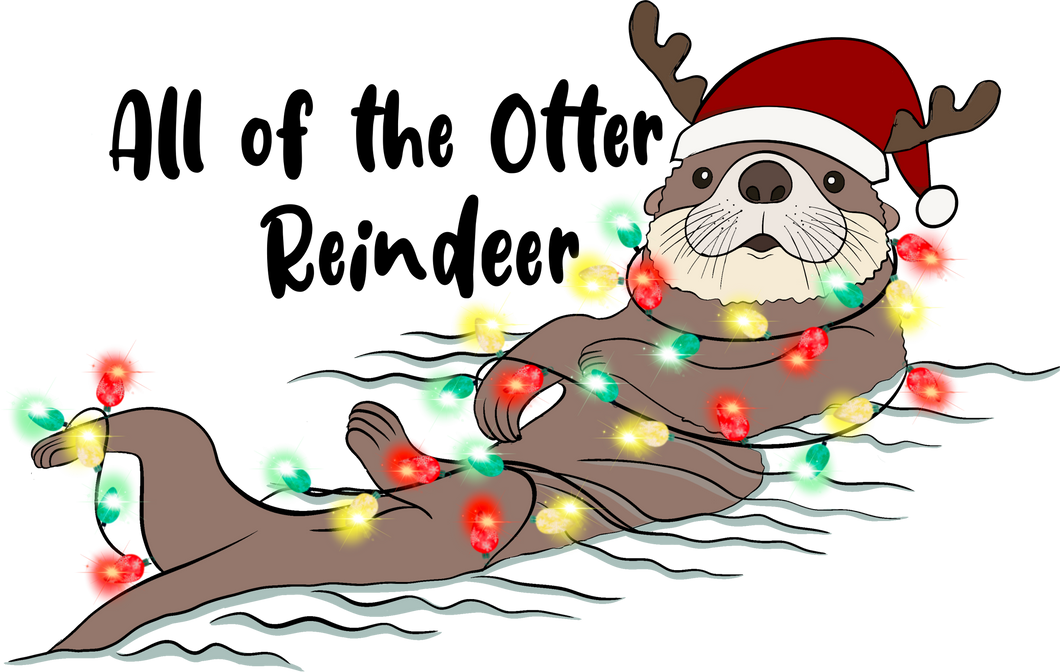 Christmas Otter T-Shirtanimal, animals, christmas, Ladies, Mens, Merry Christmas, otter, Unisex