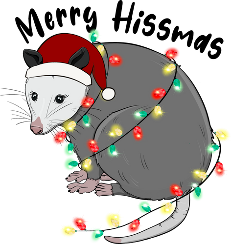 Christmas Possum T-Shirtanimal, animals, christmas, Ladies, Mens, Merry Christmas, Possum, Unisex
