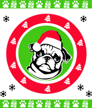 Load image into Gallery viewer, Christmas Pug T-Shirtchristmas, dog, dogs, Ladies, Mens, pets, Pug, Unisex
