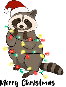 Christmas Raccoon T-Shirtanimal, animals, christmas, Ladies, Mens, Merry Christmas, raccoon, Unisex