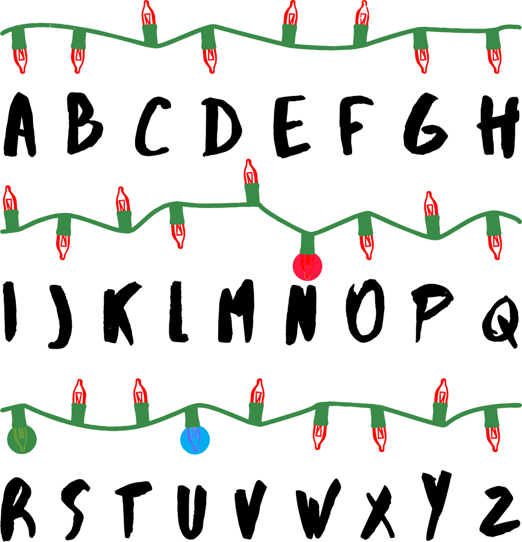 Christmas alphabet T-Shirtalphabet, christmas, Ladies, Mens, Unisex