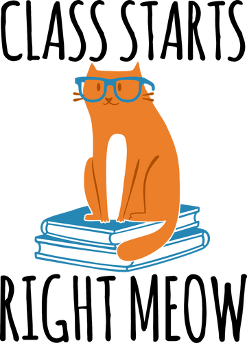Class starts right meow T-Shirtcat, Ladies, Mens, pets, preschool, school, teacher, Unisex