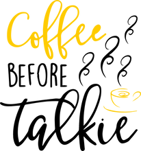 Load image into Gallery viewer, Coffee Before Talkie Funny T-Shirtart, caffeine, coffee, funny, Ladies, Mens, Unisex
