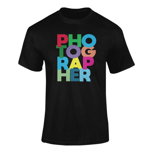 Colourful Photographer Novelty T-ShirtLadies, Mens, photo, photographer, photography, Unisex