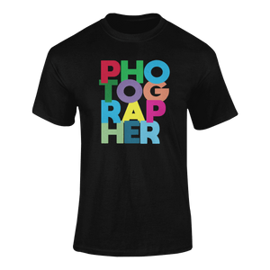 Colourful Photographer Novelty T-ShirtLadies, Mens, photo, photographer, photography, Unisex