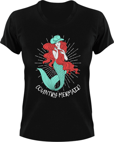 Country mermaid T-Shirtcountry, fantasy, Ladies, Mens, mermaid, Unisex