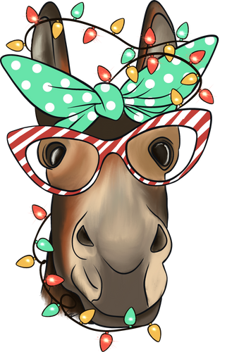 Christmas Donkey T-Shirtanimal, animals, christmas, donkey, Ladies, Mens, Unisex
