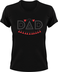 Dad with triangle A T-Shirtdad, Fathers day, hearts, Ladies, Mens, Unisex