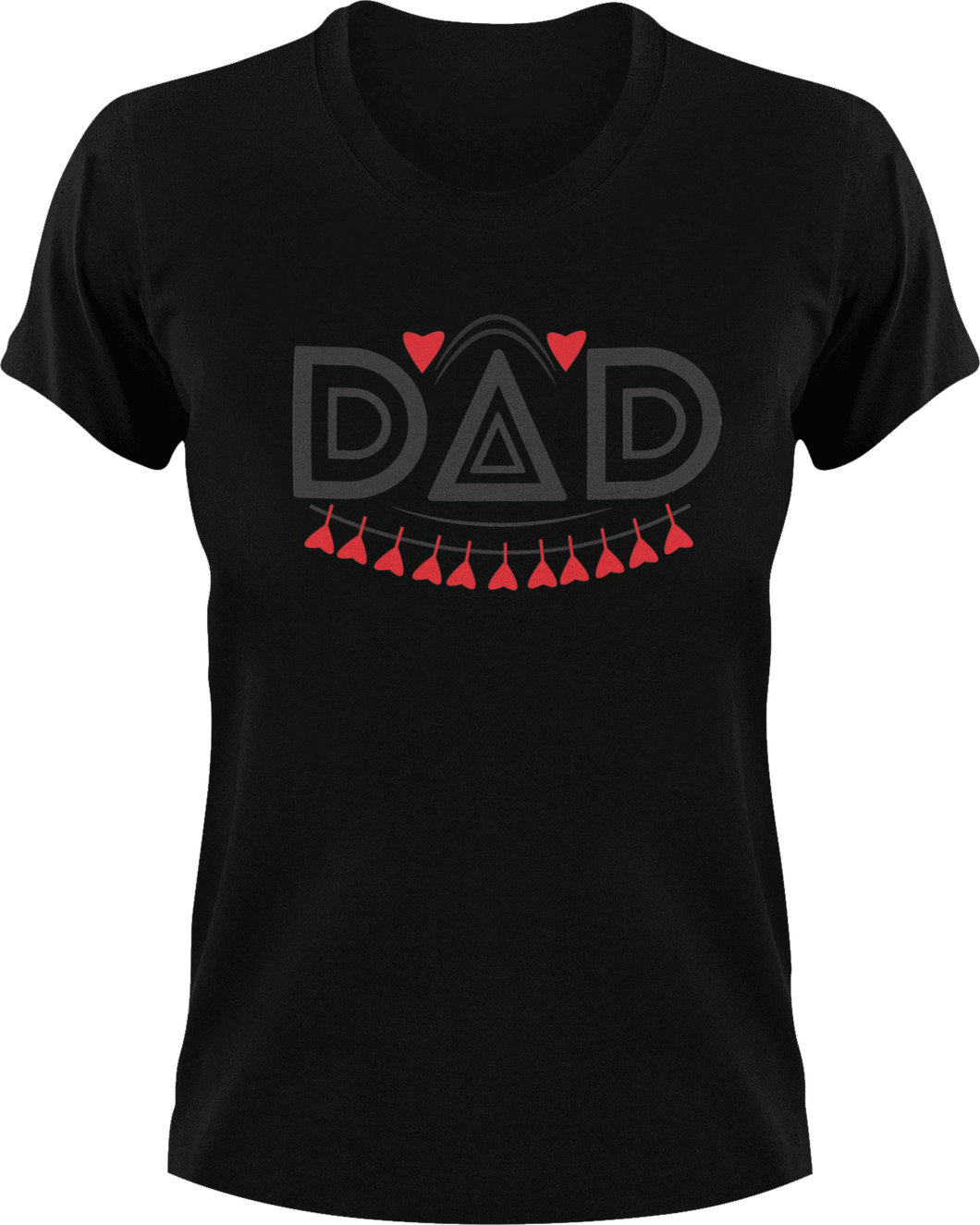 Dad with triangle A T-Shirtdad, Fathers day, hearts, Ladies, Mens, Unisex