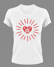 Load image into Gallery viewer, DAD in a heart T-Shirtdad, Fathers day, funny, hearts, Ladies, Mens, Unisex

