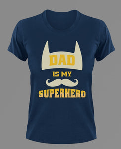 Dad is my superhero T-Shirtdad, Fathers day, funny, hearts, Ladies, Mens, superhero, Unisex