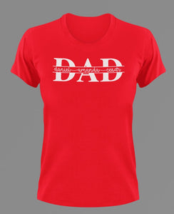 Dad with names T-Shirtdad, Fathers day, Ladies, Mens, Unisex