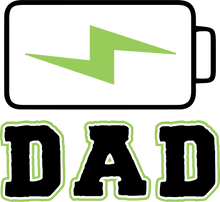 Load image into Gallery viewer, Charging Dad Battery T-Shirtdad, Fathers day, funny, Ladies, Mens, Unisex
