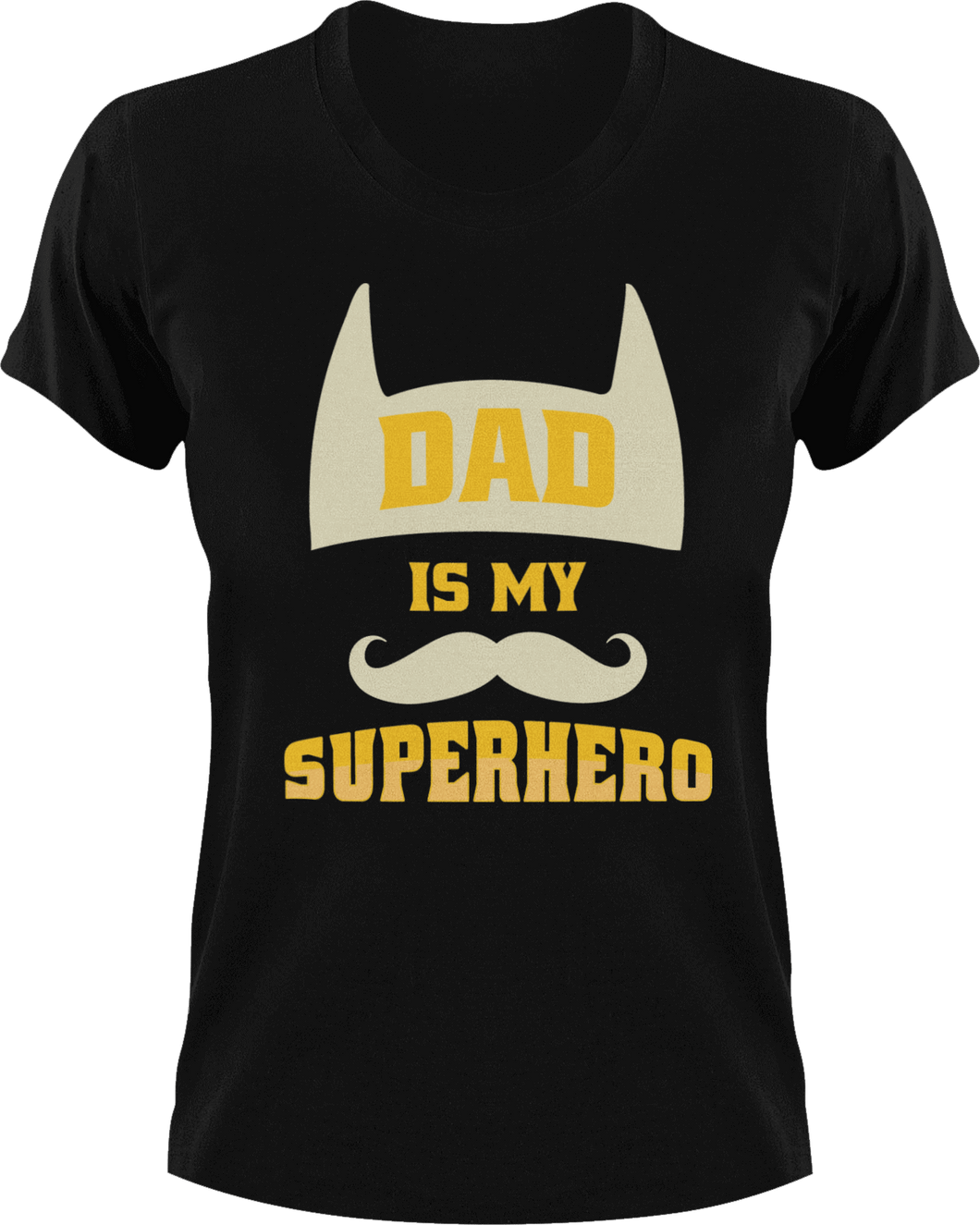 Dad is my superhero T-Shirtdad, Fathers day, funny, hearts, Ladies, Mens, superhero, Unisex