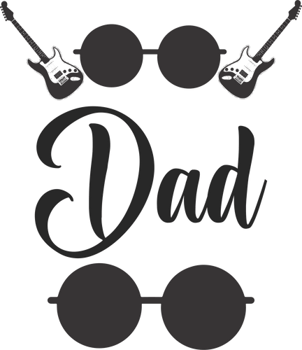 Dad with glasses and guitars T-ShirtCrown, dad, Dad Jokes, Fathers day, funny, glasses, guitar, Ladies, Mens, Unisex