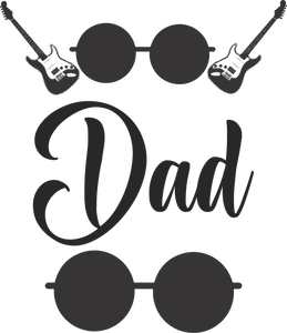Dad with glasses and guitars T-ShirtCrown, dad, Dad Jokes, Fathers day, funny, glasses, guitar, Ladies, Mens, Unisex