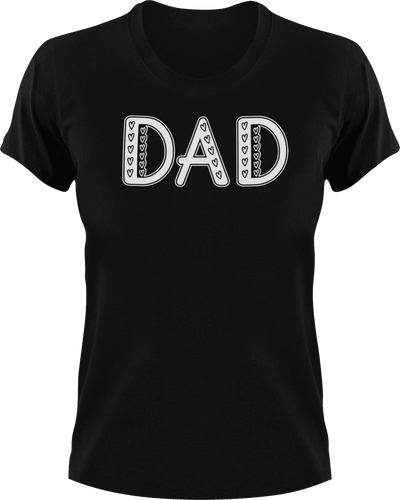 Dad with hearts in T-Shirtdad, Fathers day, hearts, Ladies, Mens, Unisex